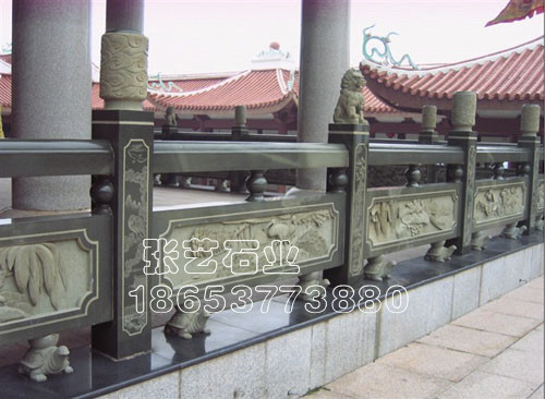 寺院石围栏石护栏加工安装-石栏杆